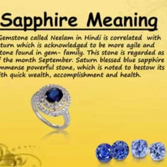 Sapphire Quartz & German Silver Size 8 RING intuition insight Stunning Blue - Picture 5 of 5